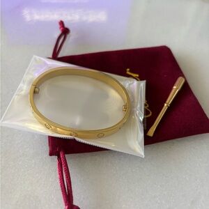 Gold Love Bracelet with Screwdriver like Cartier